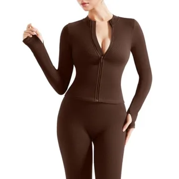 SUUKSESS Women 2 Piece Seamless Ribbed Workout Set