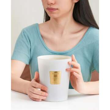 M&SENSE Extra Large Soy Candle Creamy Vanilla Scented 35oz 150H Burn Time, 3-Wick Natural Aromatherapy Candle Highly Scented Long Lasting, Home Fragrance Housewarming Gifts New Home Gift Ideas