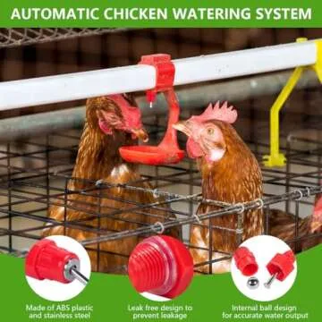 KISEER Automatic Waterer for Poultry 30 Pack Screw Style