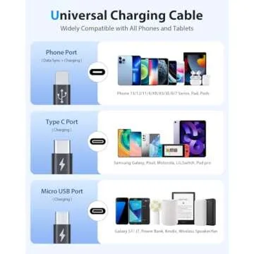2025 Upgraded CAFELE 3 in 1 Charging Cable - USB Retractable