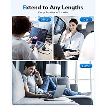 2025 Upgraded CAFELE 3 in 1 Charging Cable - USB Retractable