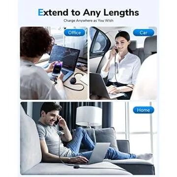 2025 Upgraded CAFELE 3 in 1 Charging Cable - USB Retractable