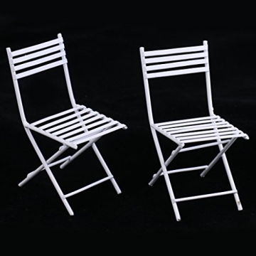 Miniature Metal Table & Chairs for Dollhouse Decor