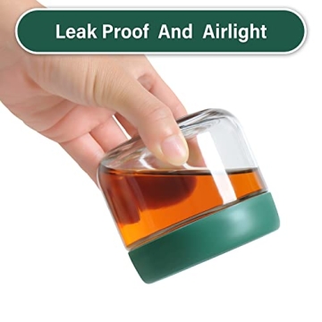 EONJOE 4-Pack 10oz Small Glass Jars with Lids Overnight Oats Meal Prep Salad Food Cereal Snacks Containers Pudding Yogurt Storage Airtight