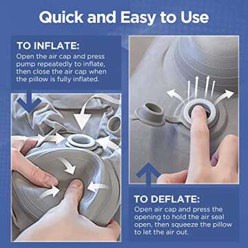 Aestoria Inflatable Airplane Foot Rest for Ultimate Comfort