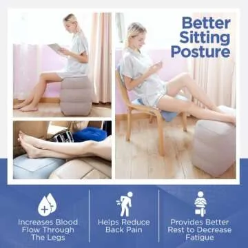 Aestoria Inflatable Airplane Foot Rest for Ultimate Comfort