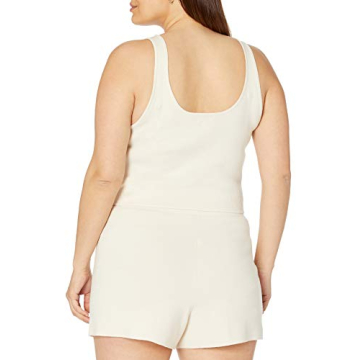 The Drop Women's Cropped Supersoft Tank Top in White