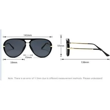 Trendy MINCL Oversized Pilot Sunglasses for All