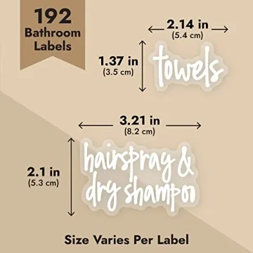Talented Kitchen 192 Bathroom Labels for Easy Organization
