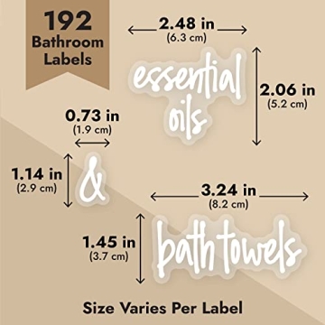 Talented Kitchen 192 Bathroom Labels for Easy Organization