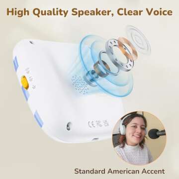 JoyCat Talking Flash Cards for Toddlers 1-5 Clear Voice & Thick Cards & Easy to Slide in and Out, Independent Play & Speech Development Toys, 20 Topics Including Numbers & Letters & Songs