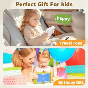 JoyCat Talking Flash Cards for Toddlers 1-5 Clear Voice & Thick Cards & Easy to Slide in and Out, Independent Play & Speech Development Toys, 20 Topics Including Numbers & Letters & Songs