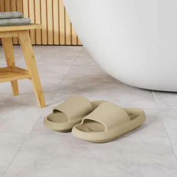 Joomra Womens Shower Slippers Slides Cushion for Mens Foam Female Pillow House Antislip Slipers Pool...