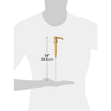 Jordan's Skinny Syrups Syrup Pump, Drink Dispenser for Sugar Free Coffee Syrup Bottles, Coffee Bar Accessories, Make Perfect Pumpkin Spice, Vanilla, Caramel Latte and More, Fits 750ml Bottle, 1 Pump