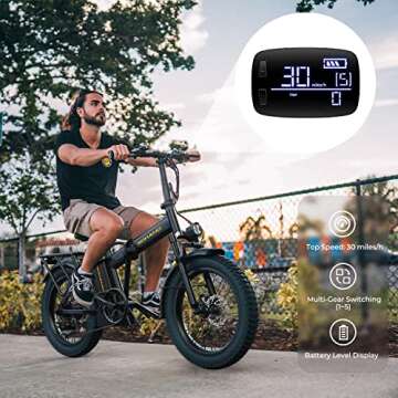 SOHAMO H3 Electric Bike for Adults, 1100W Brushless Motor Foldable Ebike 28mph, 48V 15/20AH Battery, 40/60Miles Range Folding E-Bike w/Dual Suspension Electric Bicycle for Road Sand Snow Mountain