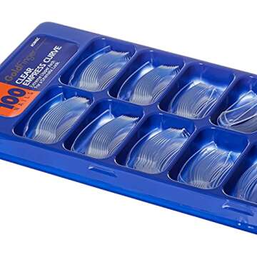 Gold Finger 100 Pcs Acrylic Clear Fake Nails for Easy DIY Art