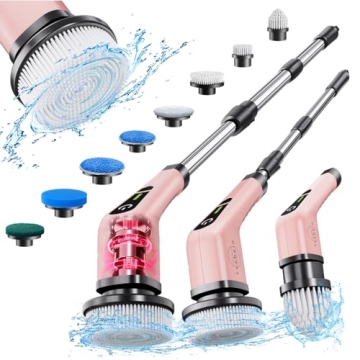 Leebein Electric Spin Scrubber: Effortless Cleaning with 8 Brush Heads