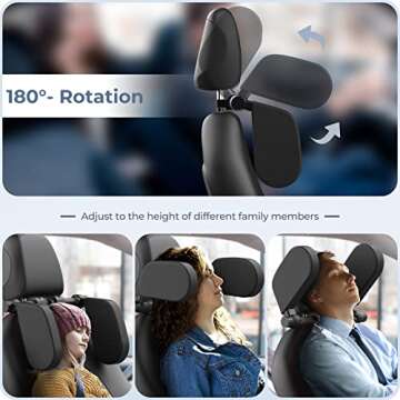 Comfortable Yoocaa Car Headrest Pillow for All Ages