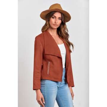 PRETTYGARDEN Faux Suede Jacket for Women Stylish & Cozy