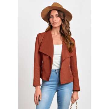 PRETTYGARDEN Faux Suede Jacket for Women Stylish & Cozy