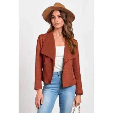 PRETTYGARDEN Faux Suede Jacket for Women Stylish & Cozy