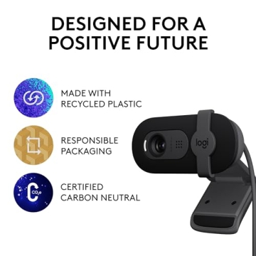 Logitech Brio 101 Full HD 1080p Webcam for Streaming and Meetings