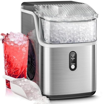 Nugget Ice Makers Countertop, 35lbs/Day Pebble Ice Maker Machine with Sonic Ice, Self-Cleaning Count...