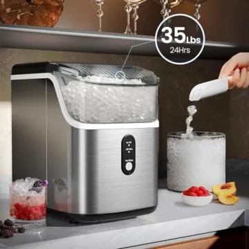 Nugget Ice Maker - 35lbs Daily, Chewable Ice Maker