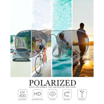 JOOX Aviator Sunglasses - Polarized UV400 Protection Lens