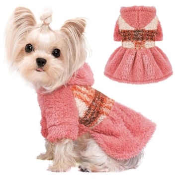 Adorable Dog Sweater Dresses - Warm Fleece Hoodies for Small Dogs