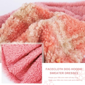 Winter Dog Dresses for Small Dogs - Fleece Hooded Sweater