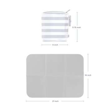 Ubbi On-the-Go Changing Mat with Carrying Bag, Soft and Comfortable Diaper Bag Accessory Must Have f...