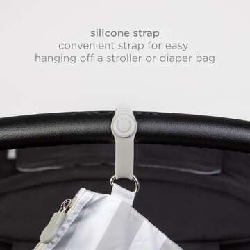 Ubbi On-the-Go Changing Mat with Carrying Bag, Soft and Comfortable Diaper Bag Accessory Must Have for Newborns, Easy to Clean, Portable Changing Pad, Gray