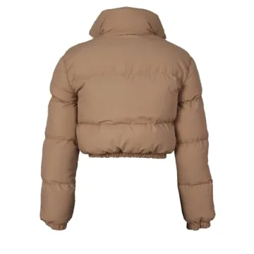 Angsuttc Women’s Cropped Quilted Jacket for Winter