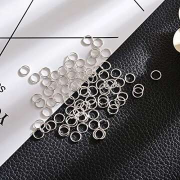 Korlon 1200 Pcs Open Jump Rings for Jewelry Making, Gold & Silver Necklace Jewelry Findings Kit with Pliers, Lobster Clasps
