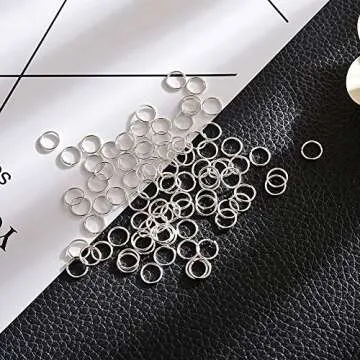 Korlon 1200 Pcs Open Jump Rings for Jewelry Making, Gold & Silver Necklace Jewelry Findings Kit with Pliers, Lobster Clasps
