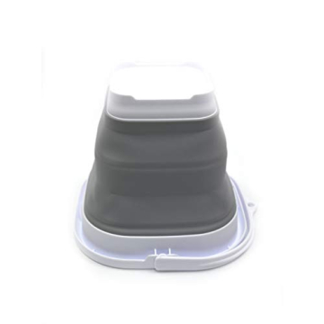 SAMMART 2.6L Foldable Bucket Space-Saving Grey Tub