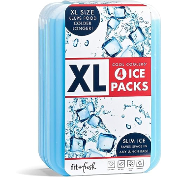 Cool Coolers XL Slim Ice Packs for Lunch Boxes and Coolers
