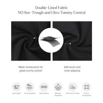 Popilush Concert Outfits for Women Deep V Neck Shapewear Tummy Control Black Thong Body Suits for Women X-Large