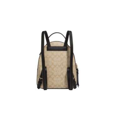 Coach Women's Jordyn Backpack (Blocked Signature Canvas - Light Khaki - Brown Multi)