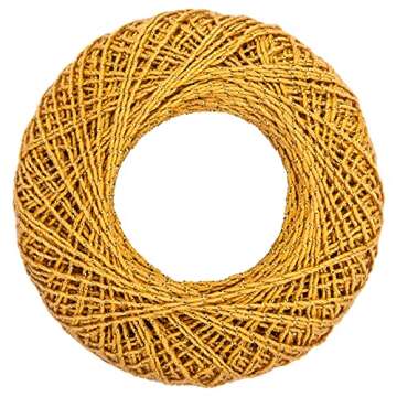 Red Heart Metallic Crochet Thread 10 Gold for Crafting Excellence