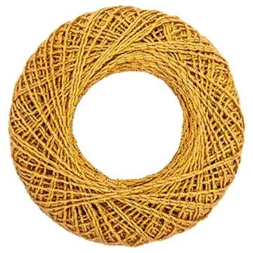 Red Heart Metallic Crochet Thread 10 Gold for Crafting Excellence