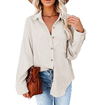 Astylish Stylish Women’s Corduroy Button Down Shirt