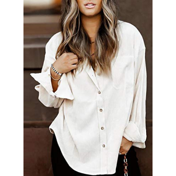 Astylish Stylish Women’s Corduroy Button Down Shirt