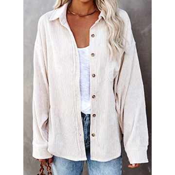 Astylish Stylish Women’s Corduroy Button Down Shirt