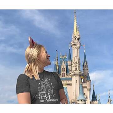 A Dream is a Wish Your Heart Makes Shirt Womens Funny Castle Letter Print T Shirt Inspirational Gift...