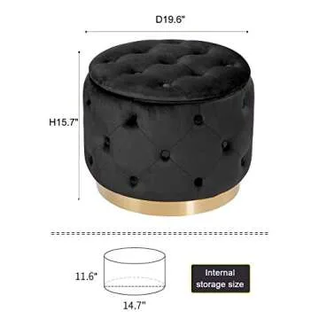 Stylish Velvet Storage Ottoman for Comfort and Elegance