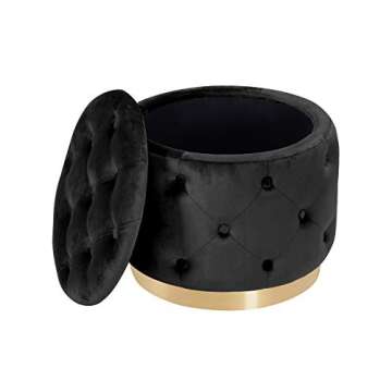Stylish Velvet Storage Ottoman for Comfort and Elegance