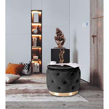 Stylish Velvet Storage Ottoman for Comfort and Elegance