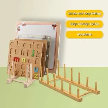 Puzzle Display Stand, Ladder Puzzle Storage Rack Wooden Puzzle Holder Rack Puzzle Organizer Holder Puzzle Organizer Trays Puzzle Rack Organizer for Puzzles Books Crafts Collection Lovers